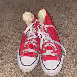 Red high top converse